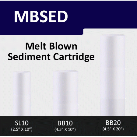 Melt Blown Sediment Filter Drop-In Filter Cartridges